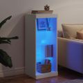 vidaXL Komoda s LED svetlami biela 41x37x100 cm