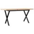 vidaXL Konferenčný stolík v tvare X 100x50x45,5 cm borovica a oceľ