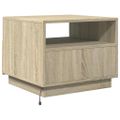 vidaXL Konferenčný stolík s LED svetlami dub sonoma 50x49x40 cm