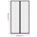 vidaXL Závesy proti hmyzu s magnetickými blokmi 2ks čierne 200x80 cm