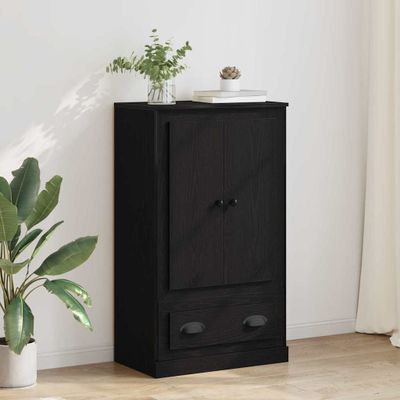 vidaXL Highboard Čierny dub 60 x 35,5 x 103,5 cm Kompozitné drevo