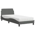 vidaXL Posteľ s matracom Dover tmavosivá 80x200 cm látka