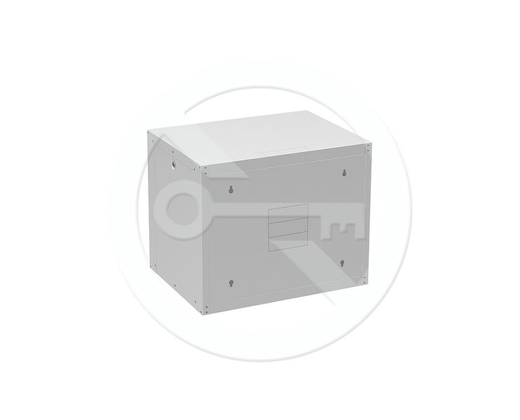 Rozvaděč nástěnný GrandN Duo 9U 450mm, dveře plech, RAL7035, GrandND-9U-645-21-G Rozvadec, 9U, 600×450 mm, plechové dvere, odejímatelné boky, 19" standard, IP 20, šedý RAL 7035