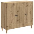 vidaXL Servírovacia skriňa Dub artisan 89 x 34,5 x 80 cm