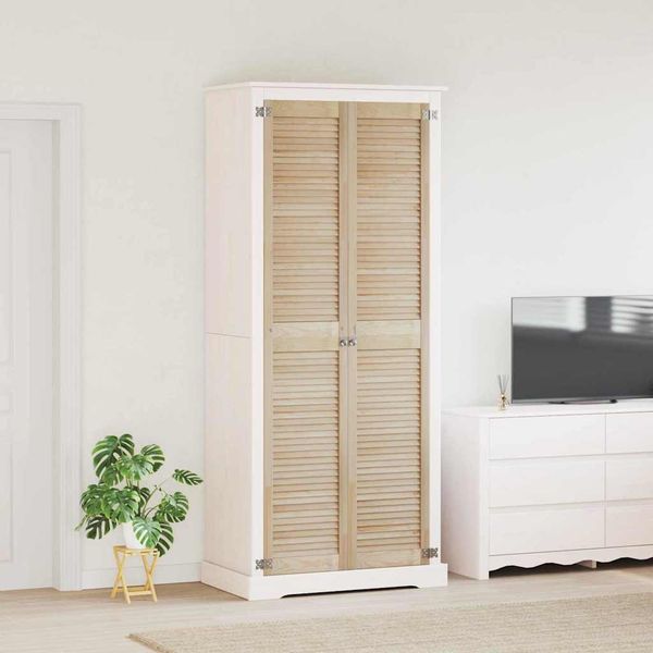 vidaXL Skříňové dvere s dverami 2 pcs Prírodná 201 x 2,1 x 39,5 cm