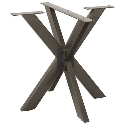 vidaXL Noha jedálenského stola v tvare pavúka, čierna 85x85x(72-73) cm, oceľ