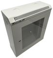 XtendLan Skříň 10", 9U, 140x350, šedý, prosklený Rozvadec, 10", na stenu, jednodílný, výška 9U, 190 x 350, sklenené dvere, plexisklo, nosnost 50kg, šedý