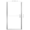 vidaXL Sprchové dvere tvrdené sklo 100x178 cm