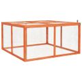 vidaXL Králikáreň 124x120x60 cm masívne jedľové drevo