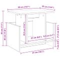 vidaXL TV stolík 50 x 35 x 45 cm Sonoma dub Kompozitné drevo