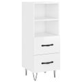 vidaXL Vysoká skrinka biela 34,5x34x180 cm spracované drevo