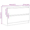 vidaXL TV skrinka hnedý dub 80x35x54 cm spracované drevo