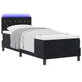 vidaXL LED box s pružinami s čelnou doskou Čierna 80 x 200 cm Zamat