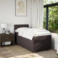 vidaXL Boxspring posteľ s matracom tmavohnedá 90x190 cm látka
