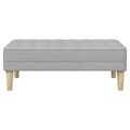 vidaXL lavička s vankúšom Oblá šedá 113 x 57 x 39 cm látka