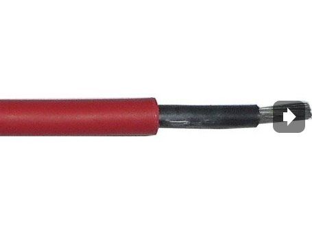 Solárny kábel FVE H1Z2Z2-K 1500V 6mm2, červený 15m Solární kabel FVE H1Z2Z2-K 1500V 6mm2, červený 15m