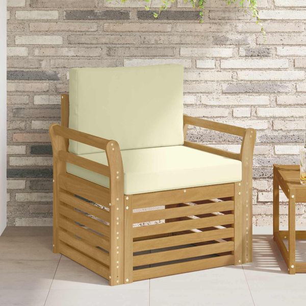 vidaXL Záhradná súprava gaučov Polyester Biela