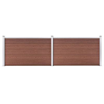 vidaXL Záhradný plot WPC 353x106 cm hnedý