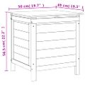 vidaXL Záhradný úložný box biely 50x49x56,5 cm, jedľový masív
