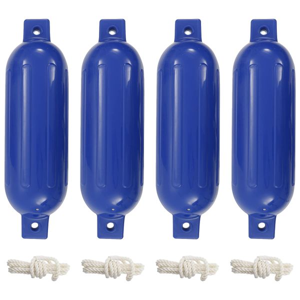 vidaXL Lodný nárazník 4 ks, modrý Ø 14x50 cm, PVC