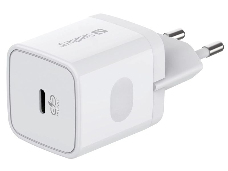Sandberg USB-C AC Charger PD20W, biela