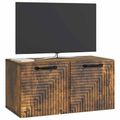 vidaXL Nástenná TV skrinka Nástenný Dymový dub 59,5 x 31 x 30 cm