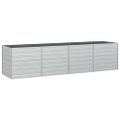 vidaXL Vyvýšený záhradný záhon 320x80x77cm pozinkovaná oceľ strieborný