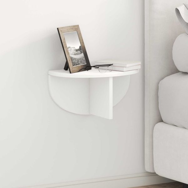 vidaXL Stenná polica 2 pcs Biela 38 x 19 x 19 cm Kompozitné drevo