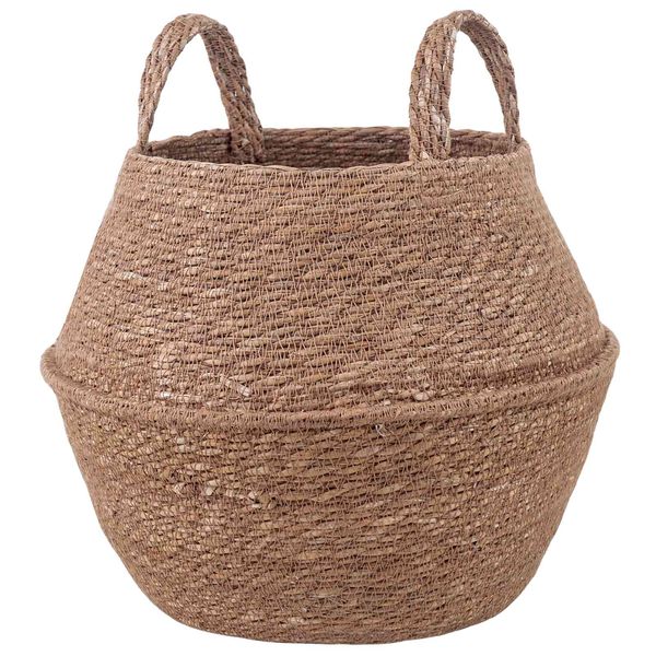 vidaXL Kvetináč s uchami Prírodná Ø 32 x 32 cm 100% Morská tráva