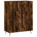 vidaXL Vysoká skrinka dymový dub 69,5x34x180 cm spracované drevo