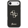 Puzdro Guess Silicone Big 4G Script pre iPhone Air čierna