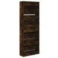 vidaXL Botník dymový dub 60x21x163,5 cm spracované drevo