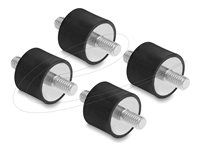 Delock - Vibration damper - with 2 external threads - čierna (balenie 4)
