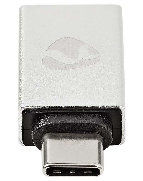 Nedis CCTB60915AL - USB Typ-C Adaptér | Typ-C Zástrčka - A Zásuvka Adaptér, USB 3.2 Gen1, zástrcka USB-C - zásuvka USB-A, hliník, stríbrný