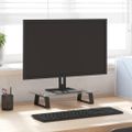 vidaXL Stojan na monitor čierny 40x20x8 cm tvrdené sklo a kov