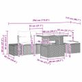 vidaXL Súprava záhradných pohoviek 6 ks Hnedá a smotanová polyratan