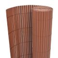vidaXL Obojstranný záhradný plot, PVC 90x500 cm, hnedý