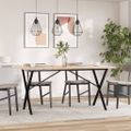 vidaXL Jedálenský stolík v tvare X 160x80x75,5 cm borovica a oceľ