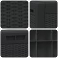 vidaXL Záhradný úložný box antracitový 119x48x60 cm polypropylénový