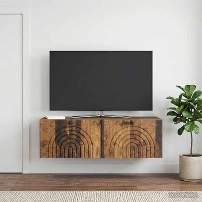 vidaXL Nástenná TV skrinka Nástenný Staré drevo 98 x 31 x 30 cm