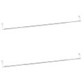 vidaXL Záclonové koľajnice 2 ks biele a strieborné 90-135 cm hliník