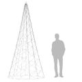 vidaXL Vianočný stromček na stožiar 500 studených bielych LED 300 cm