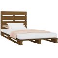 vidaXL Posteľný rám medový 75x190 cm borovicový masív malé jednolôžko
