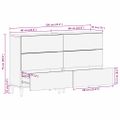 vidaXL Servírovacia skriňa 2 ks 120 x 33,5 x 75 cm mangový masív Biela