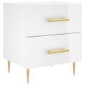 vidaXL Nočné stolíky 2 ks lesklé biele 40x35x47,5 cm kompozitné drevo