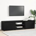 vidaXL TV skrinka dub čierny 140x40x36 cm konštrukčné drevo