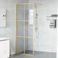 vidaXL Stena walk-in sprchy Zlatá 80 x 195 cm tvrdené sklo
