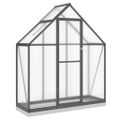 vidaXL Skleník s základovým rámom antracitový 169x58x202 cm hliník