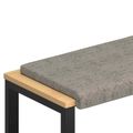 vidaXL Vankúš na lavičku Umelý semišový materiál Svetlosivá