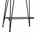 vidaXL Barová stolička 2 pcs Čierny 44 x 46 x 91 cm Ratan a oceľ
